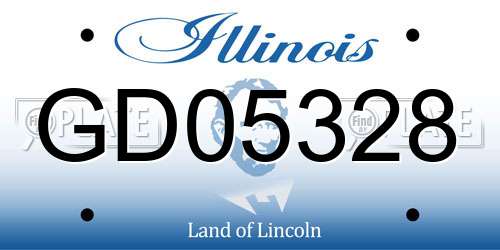 GD05328 Illinois License Plate