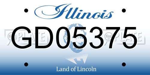 GD05375 Illinois License Plate