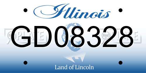 GD08328 Illinois License Plate