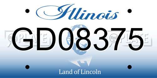 GD08375 Illinois License Plate