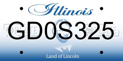 GD0S325 Illinois License Plate