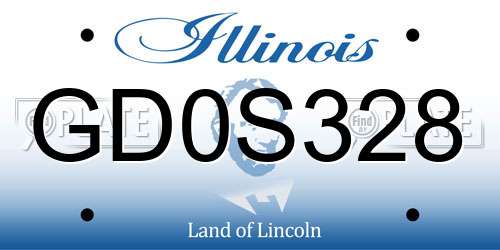 GD0S328 Illinois License Plate