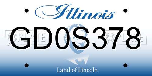 GD0S378 Illinois License Plate