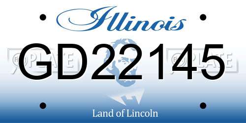 GD22145 Illinois License Plate