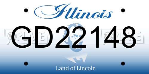 GD22148 Illinois License Plate