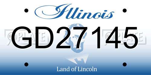 GD27145 Illinois License Plate