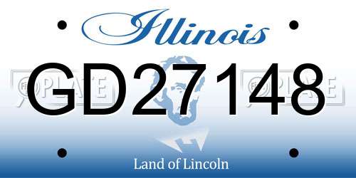 GD27148 Illinois License Plate