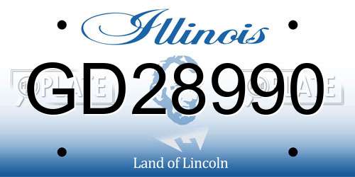GD28990 Illinois License Plate