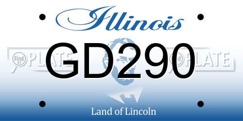 GD290 Illinois License Plate