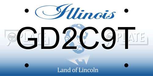 GD2C9T Illinois License Plate