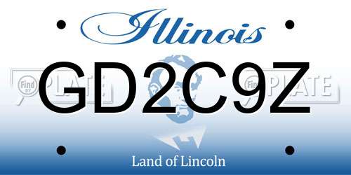 GD2C9Z Illinois License Plate