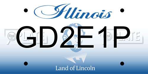GD2E1P Illinois License Plate