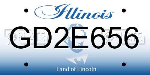 GD2E656 Illinois License Plate