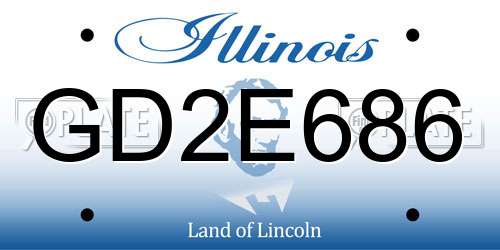 GD2E686 Illinois License Plate