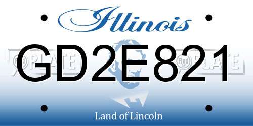 GD2E821 Illinois License Plate