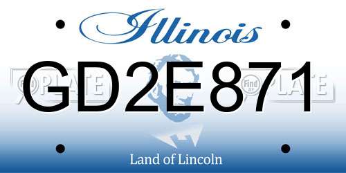 GD2E871 Illinois License Plate