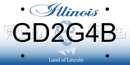GD2G4B Illinois License Plate