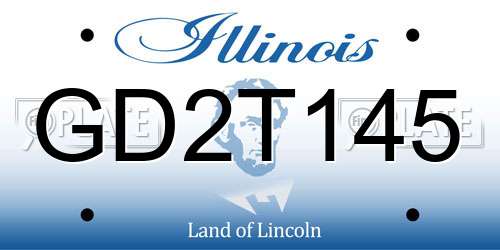 GD2T145 Illinois License Plate