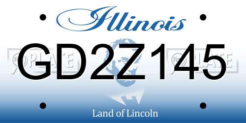 GD2Z145 Illinois License Plate