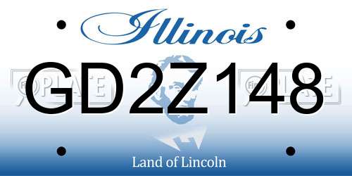 GD2Z148 Illinois License Plate