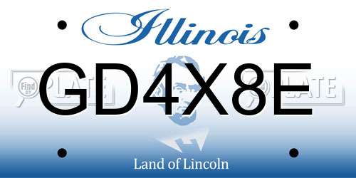 GD4X8E Illinois License Plate