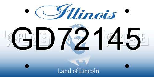 GD72145 Illinois License Plate