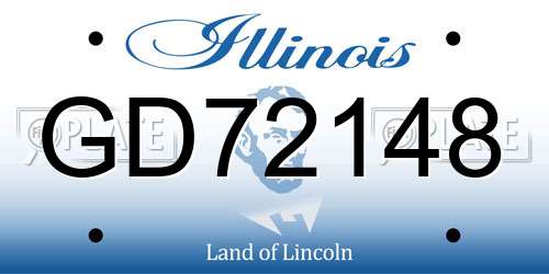 GD72148 Illinois License Plate