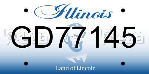 GD77145 Illinois License Plate