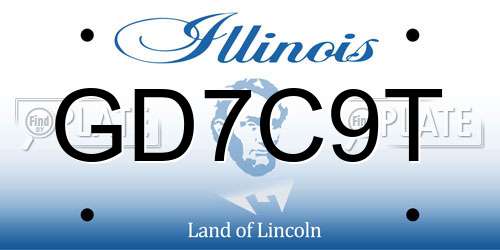GD7C9T Illinois License Plate