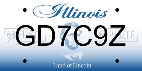GD7C9Z Illinois License Plate