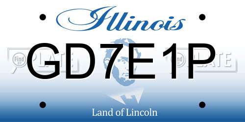 GD7E1P Illinois License Plate