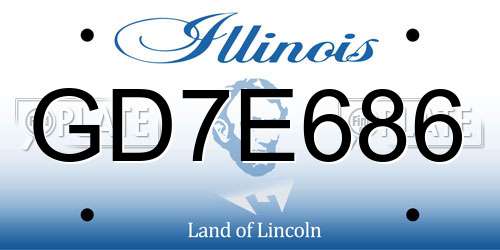 GD7E686 Illinois License Plate