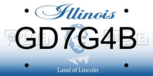 GD7G4B Illinois License Plate