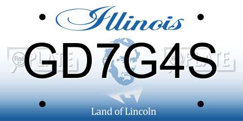GD7G4S Illinois License Plate