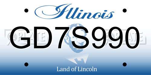 GD7S990 Illinois License Plate