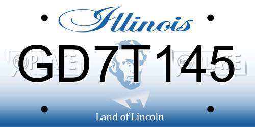 GD7T145 Illinois License Plate