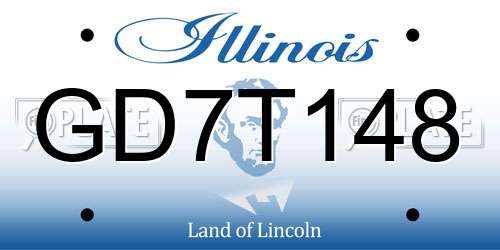 GD7T148 Illinois License Plate