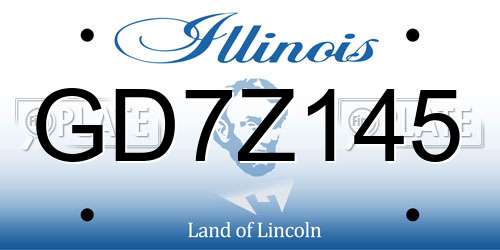 GD7Z145 Illinois License Plate