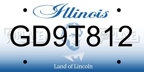 GD9T812 Illinois License Plate