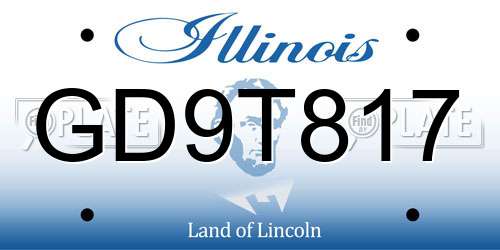GD9T817 Illinois License Plate