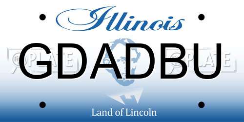 GDADBU Illinois License Plate