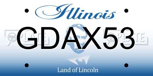 GDAX53 Illinois License Plate