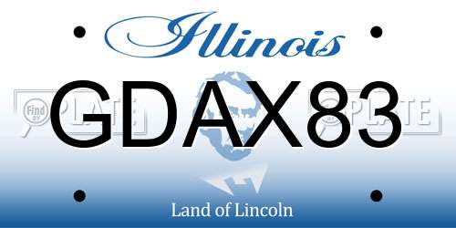 GDAX83 Illinois License Plate