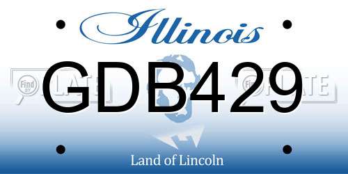GDB429 Illinois License Plate