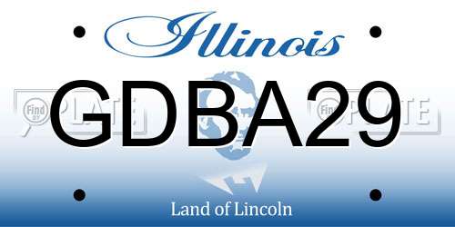GDBA29 Illinois License Plate