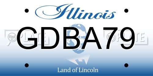 GDBA79 Illinois License Plate