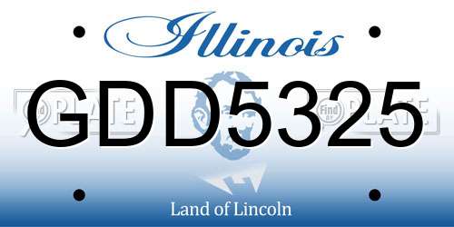GDD5325 Illinois License Plate