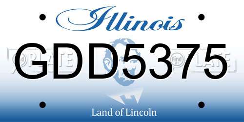GDD5375 Illinois License Plate