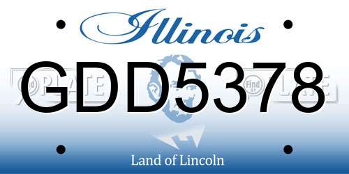 GDD5378 Illinois License Plate