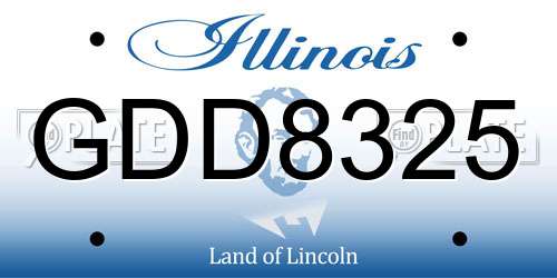 GDD8325 Illinois License Plate